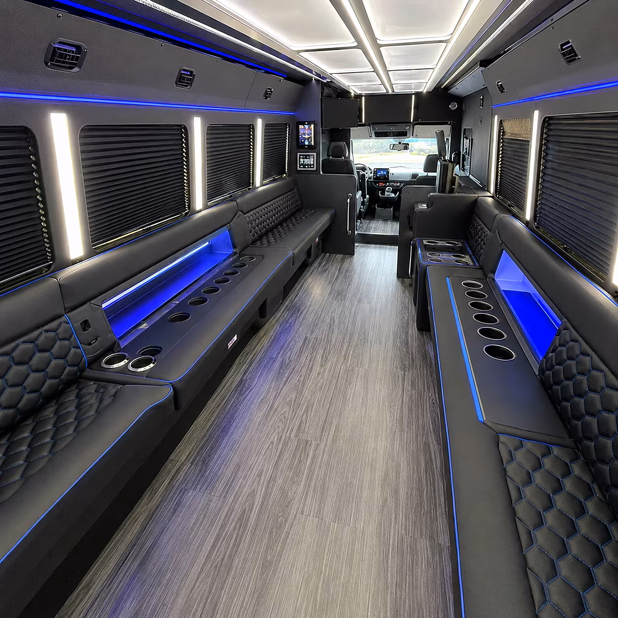st george party bus rental interior